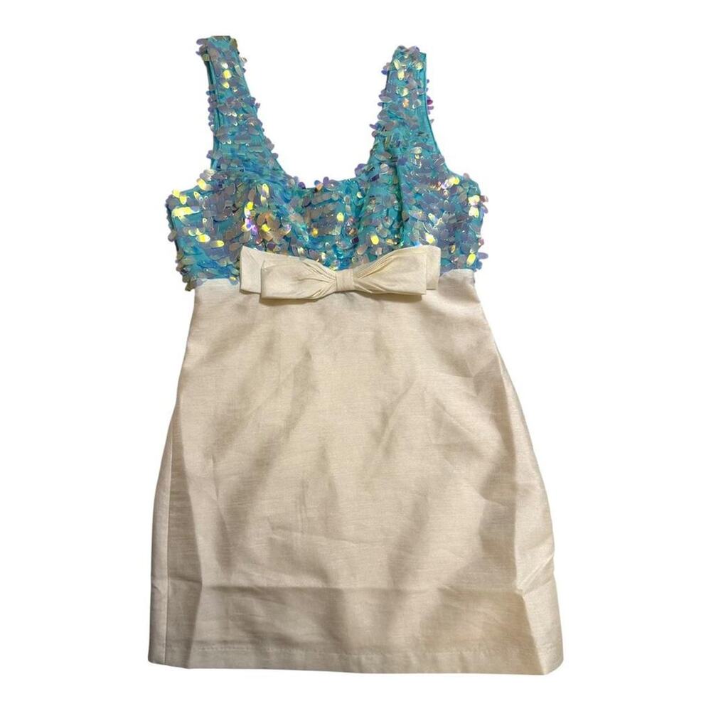 Urban outfittersblue sequin dresswith bow